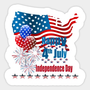 Independence Day 4th of July Sticker